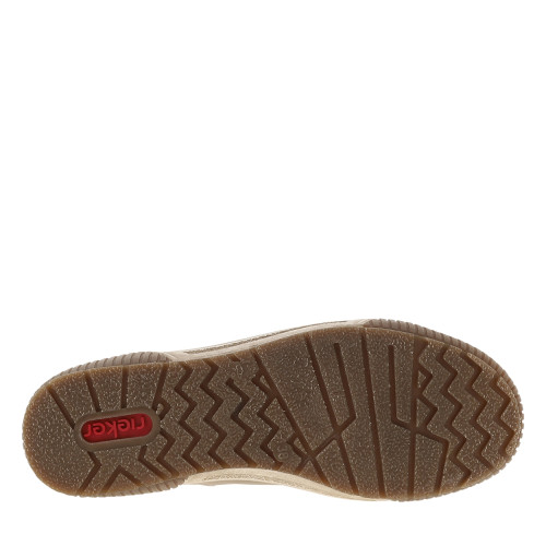 Thumbnail Baskets beiges fourrées à lacets ronds bicolore tressés et fermeture zippée - Image 6