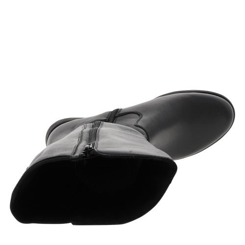 Thumbnail Bottes noires à talon décroché bas avec doublure en feutrine chaude - Image 5