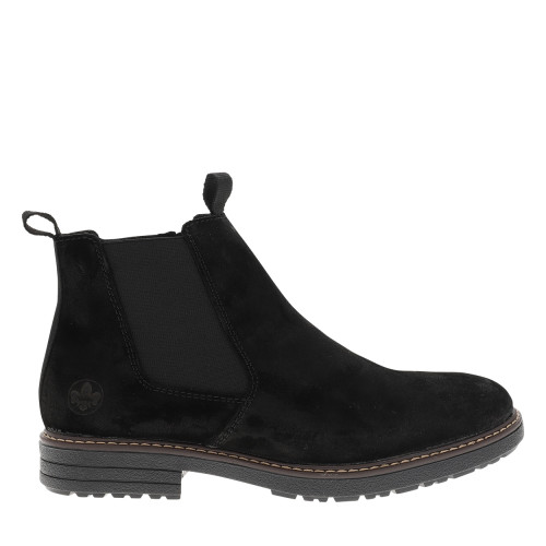Boots en cuir noir munies...