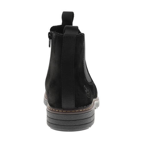 Thumbnail Boots en cuir noir munies d'un zip et d'un soufflet élastiqué - Image 4