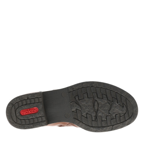 Thumbnail Boots en cuir cognac à talon décroché bas dotées d'un zip latéral - Image 6