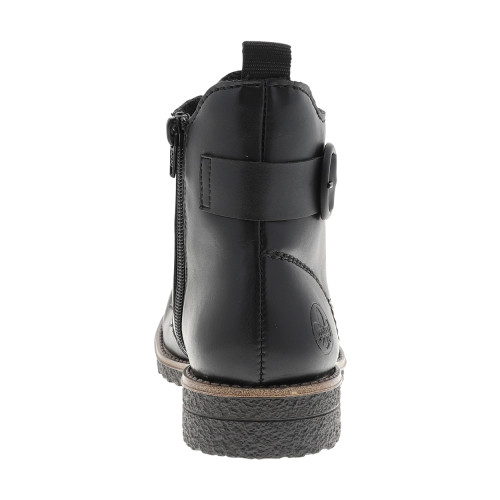Thumbnail Bottines noires à talon décroché bas munies de lacets et d'un zip latéral - Image 4