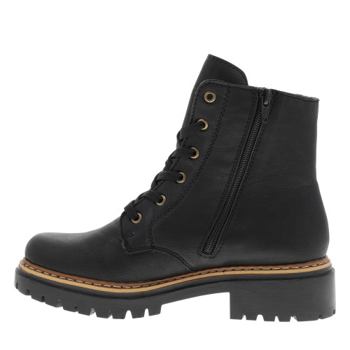 Thumbnail Bottines noires à talon décroché bas ornées d'un empiècement léopard - Image 3