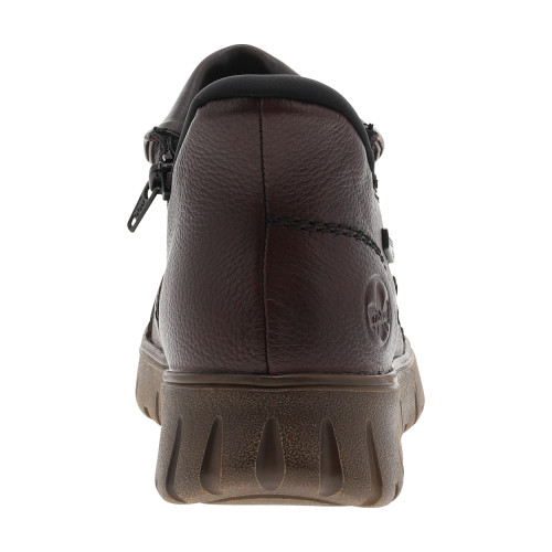 Thumbnail Boots en cuir violettes à talon compensé bas avec un zip et petit soufflet - Image 4