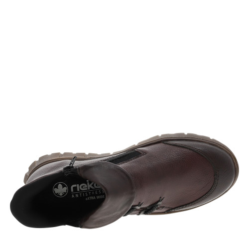 Thumbnail Boots en cuir violettes à talon compensé bas avec un zip et petit soufflet - Image 5