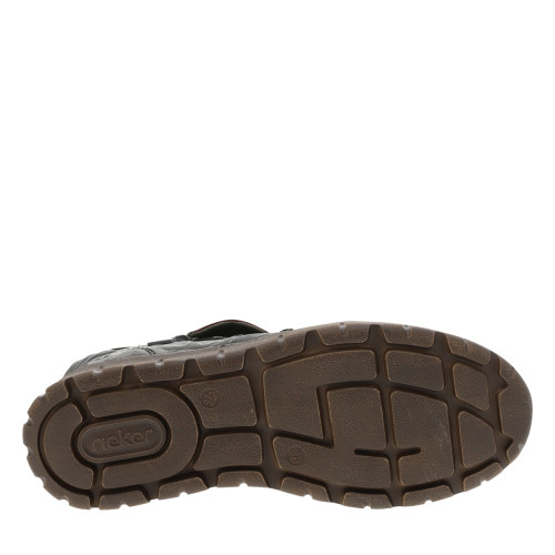 Thumbnail Boots en cuir kaki à talon compensé bas avec un zip et soufflet élastiqué - Image 6