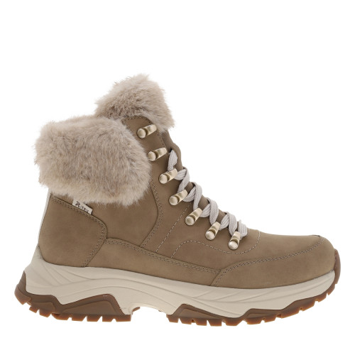 Thumbnail Bottines beiges à talon décroché bas avec des oeillets métalliques - Image 2