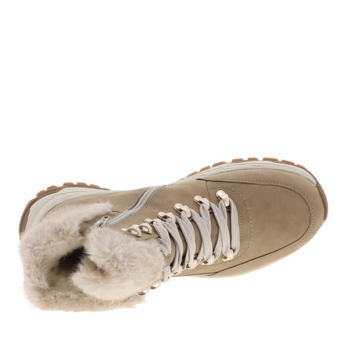 Thumbnail Bottines beiges à talon décroché bas avec des oeillets métalliques - Image 5