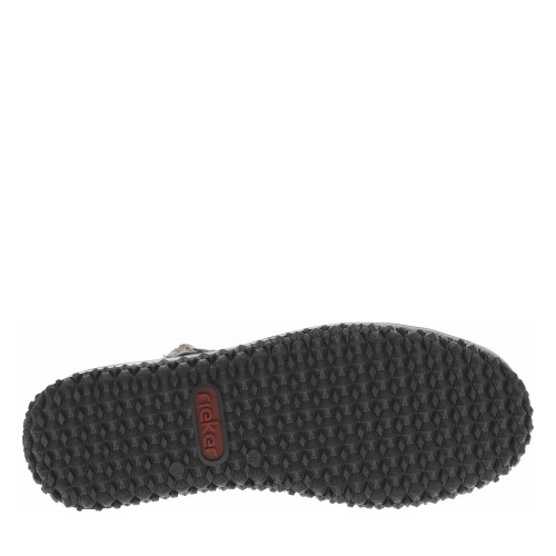 Thumbnail Bottines bleu marine à talon plat avec des lacets et 2 zips latéraux - Image 6