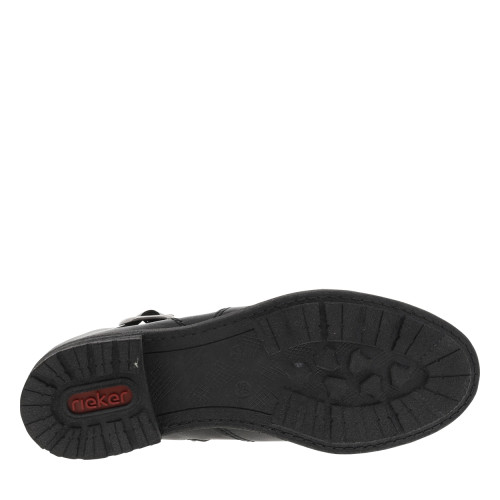 Thumbnail Boots noires à talon décroché bas avec un logo embossé sur le talon - Image 6