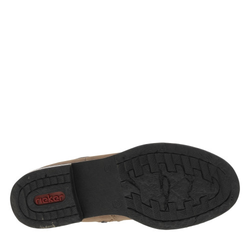 Thumbnail Boots taupe à talon décroché bas avec un zip et un soufflet élastiqué - Image 6